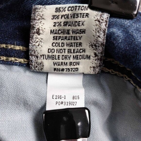 BKE Jeans Womens 29R Blue Sabrina Bootcut Stretch Denim Whiskered Faded Mid Rise - Picture 8 of 11